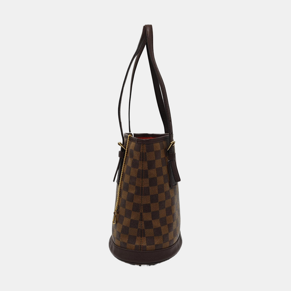 BUCKET PM Damier Ebene Coated Canvas Brown