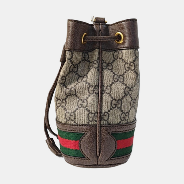 Ophidia Mini Monogram Coated Canvas Beige