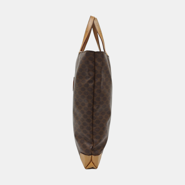 Coated Canvas Tote Bag Brown