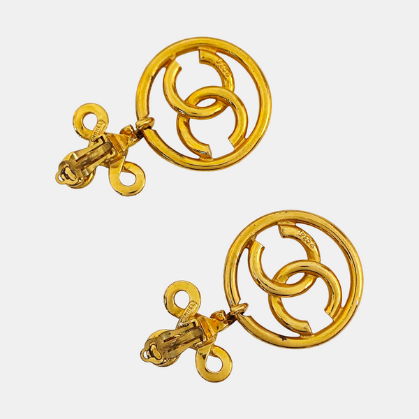 Metal Gold Clip On Earrings