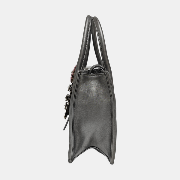 Miu Lady Quilted Lambskin Silver