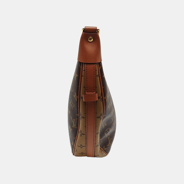 LOOP HOBO Monogram Coated Canvas Brown