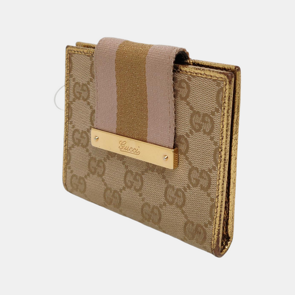 Monogram Fabric Wallet Beige