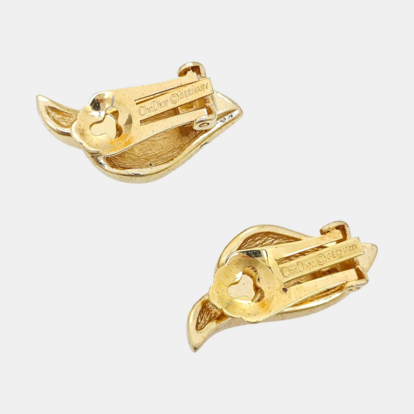 Metal Gold Clip On Earrings