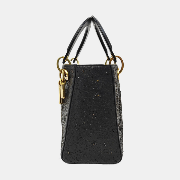 Lady Dior Medium Lambskin Black