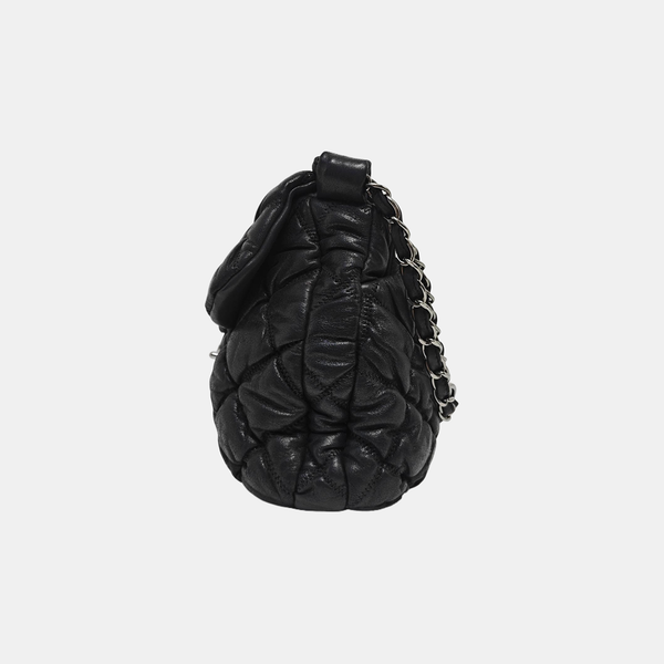 Quilted Calfskin Shoulder Bag Black