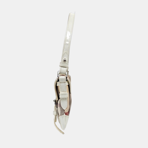 Coated Canvas Top Handle Bag Beige