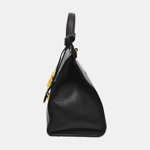 GG Marmont Top Handle Large Calfskin Black