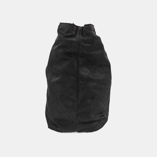 Quilted Nylon Shoulder Bag Black