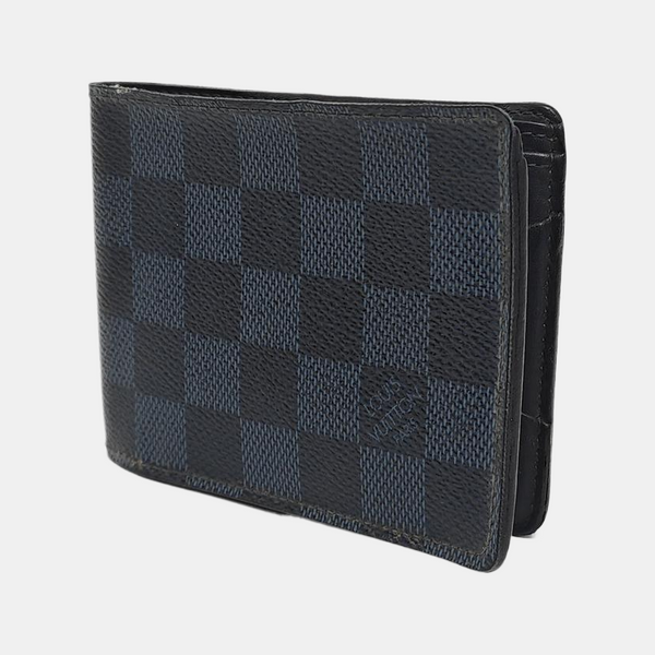 SLENDER Damier Coated Canvas Blue Wallet