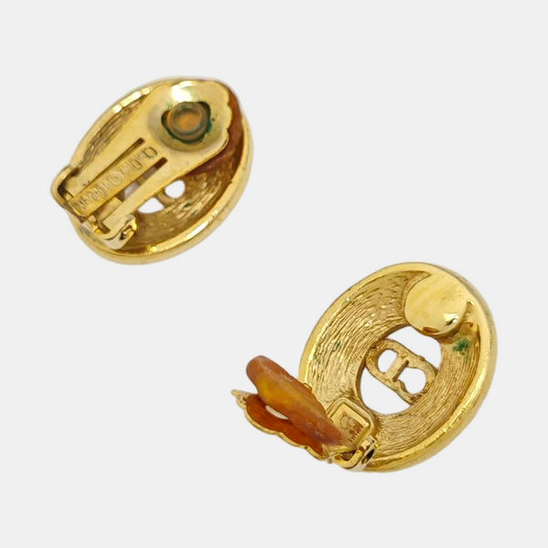 Metal Gold Clip On Earrings