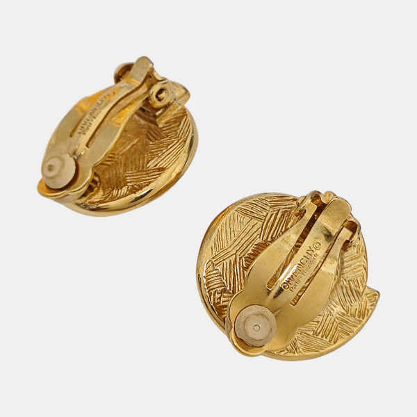 Metal Gold Clip On Earrings