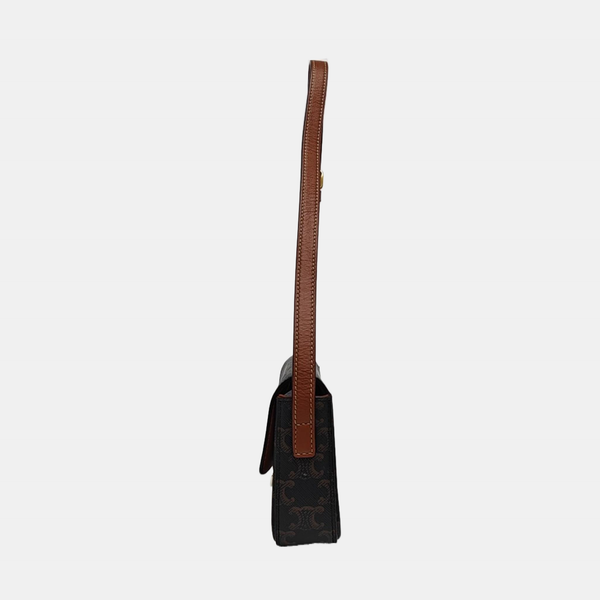 TRIOMPHE Small Coated Canvas Brown