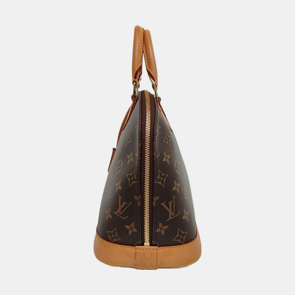 ALMA PM Monogram Coated Canvas Brown