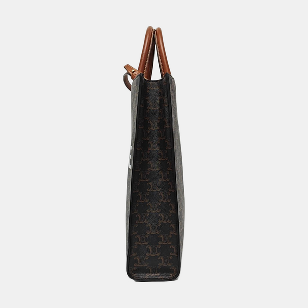 CABAS CELINE Small Coated Canvas Brown