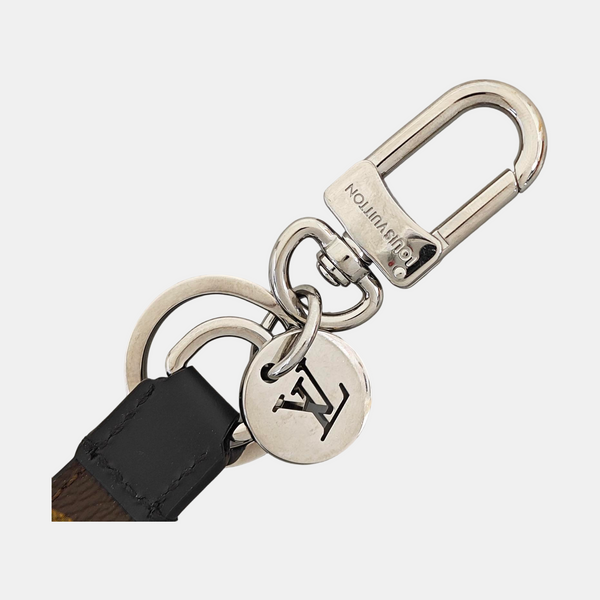 Coated Canvas Bag Charm Brown
