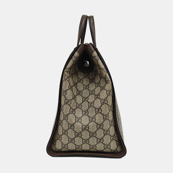 Ophidia Medium Monogram Coated Canvas Beige