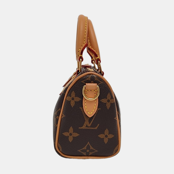 SPEEDY Nano Monogram Coated Canvas Brown