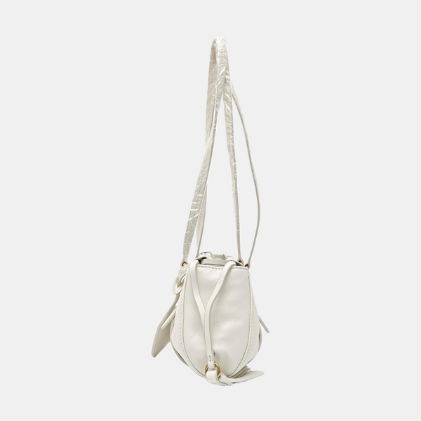 Lambskin Top Handle Bag White