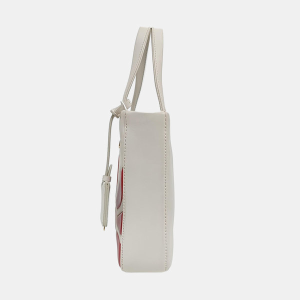 Quilted Calfskin Tote Bag White