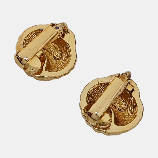 Metal Gold Clip On Earrings