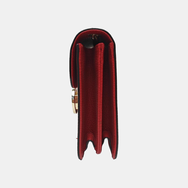 Interlocking G Small Calfskin Red