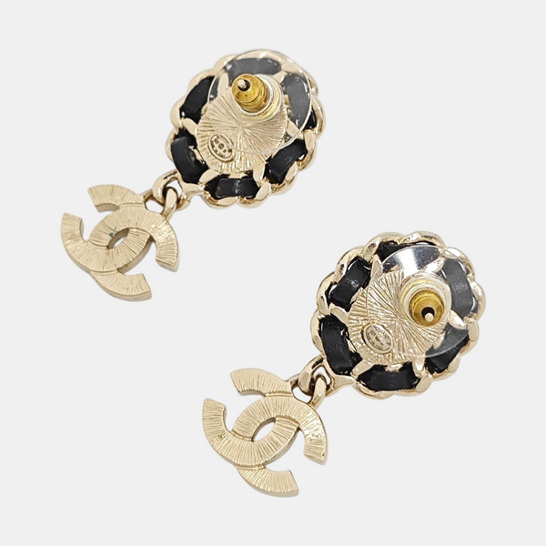CC Logo Metal Gold Earrings