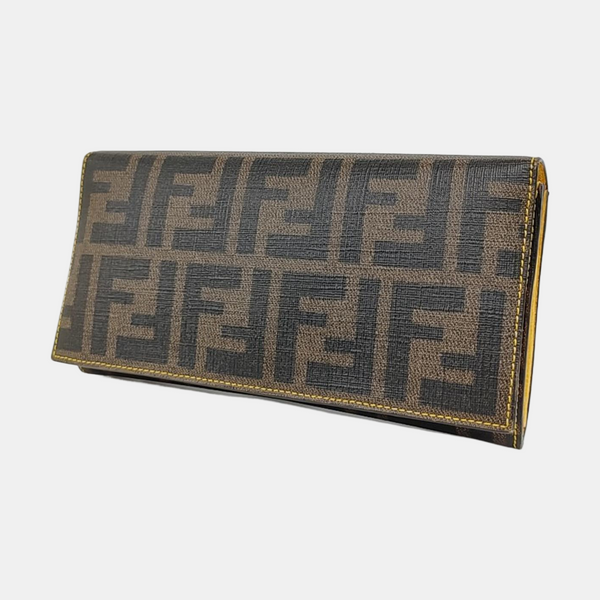 Coated Canvas Wallet Brown