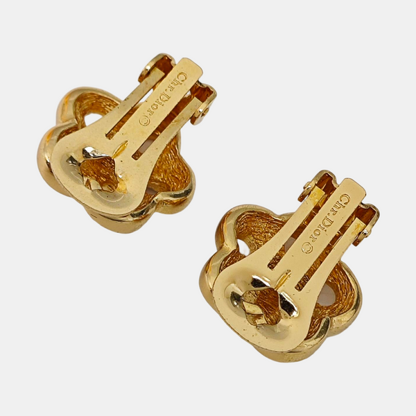 Metal Gold Clip On Earrings