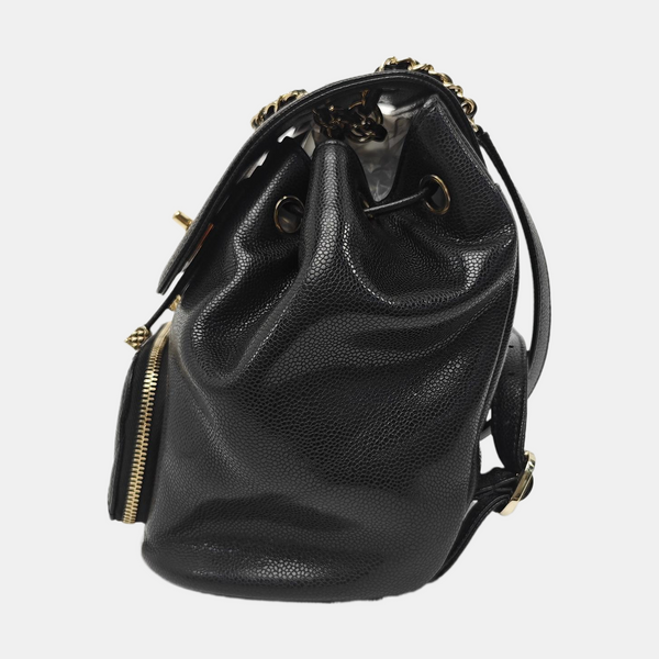 BUSINESS AFFINITY Quilted Grained Calfskin Black