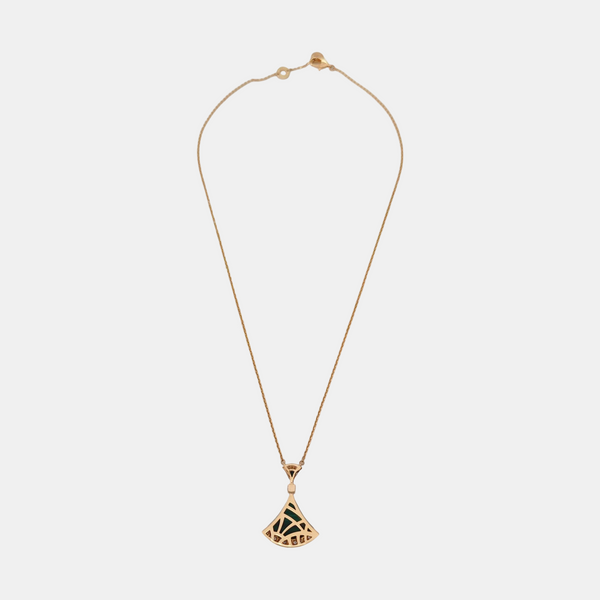 DIVAS' DREAM 18k Rose Gold Green Necklace