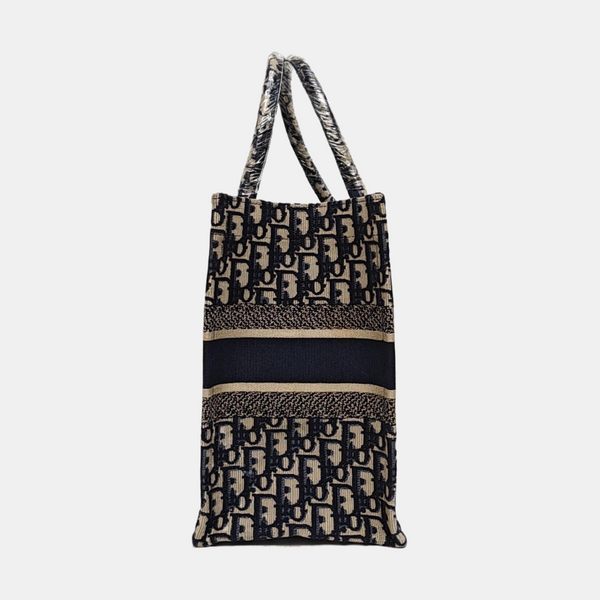 Book Tote Medium Oblique Canvas Blue