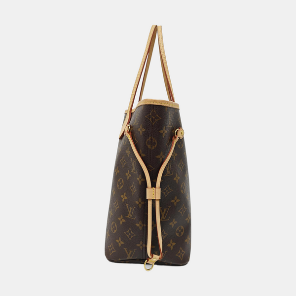 NEVERFULL MM Monogram Coated Canvas Brown