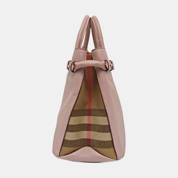 The Banner Medium Calfskin Pink