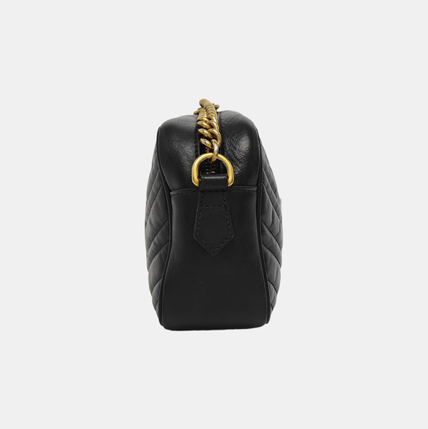 GG Marmont Small Quilted Calfskin Black