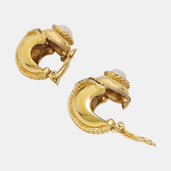Metal Gold Clip On Earrings
