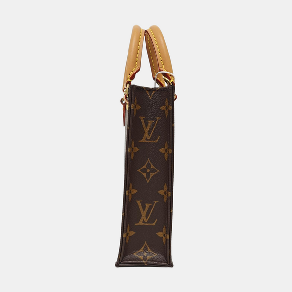 SAC PLAT Mini Monogram Coated Canvas Brown