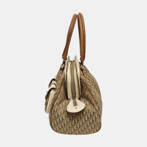 Canvas Top Handle Bag Brown