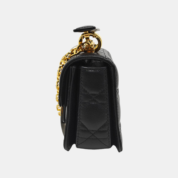 Dior Caro Mini Cannage Calfskin Black