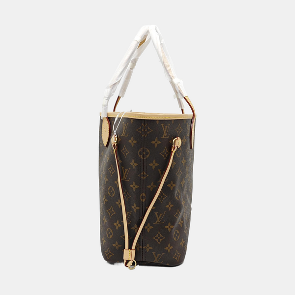 NEVERFULL MM Monogram Coated Canvas Brown