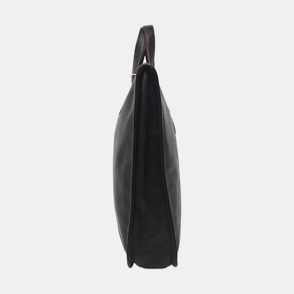 Calfskin Top Handle Bag Black