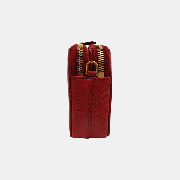 Saffiano Calfskin Shoulder Bag Red