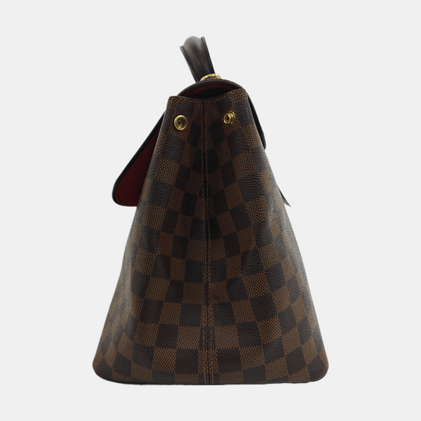 BERGAMO MM Damier Ebene Coated Canvas Brown