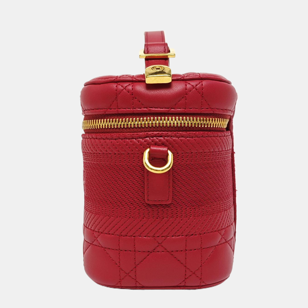 Travel Vanity Small Cannage Lambskin Red