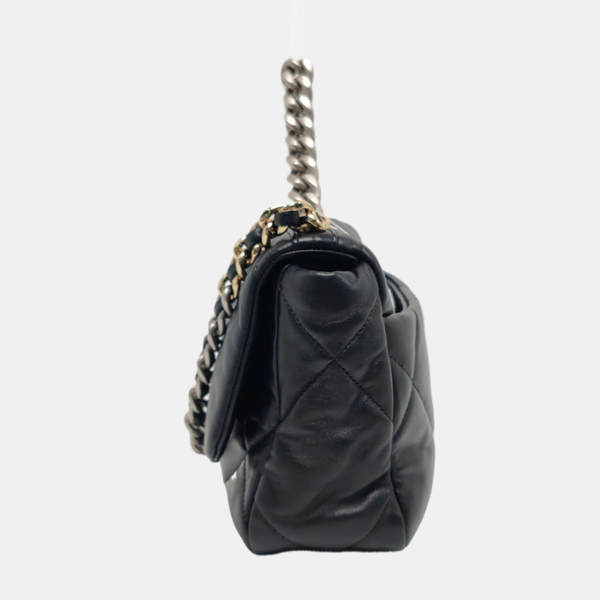 CHANEL 19 Small Quilted Lambskin Black