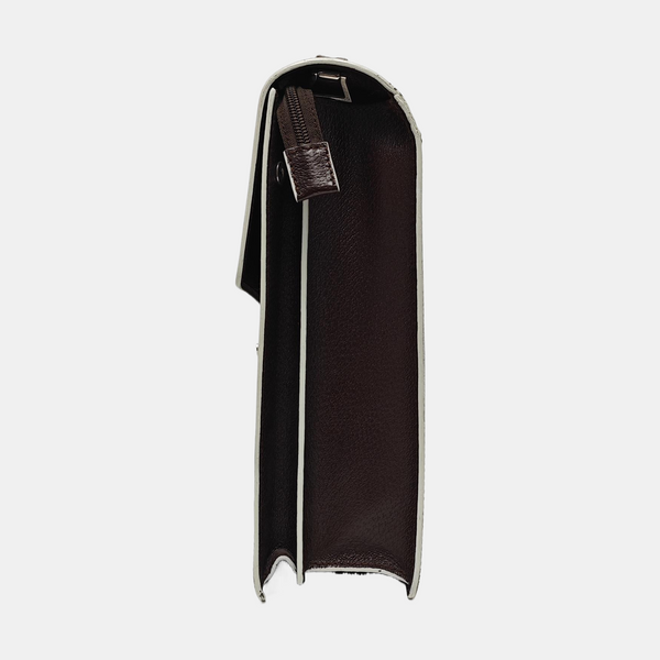 Calfskin Top Handle Bag Brown