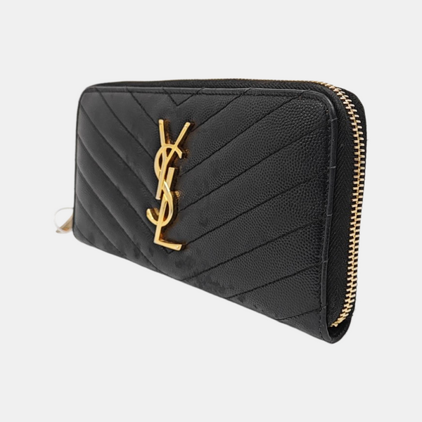 MONOGRAM Chevron Calfskin Black