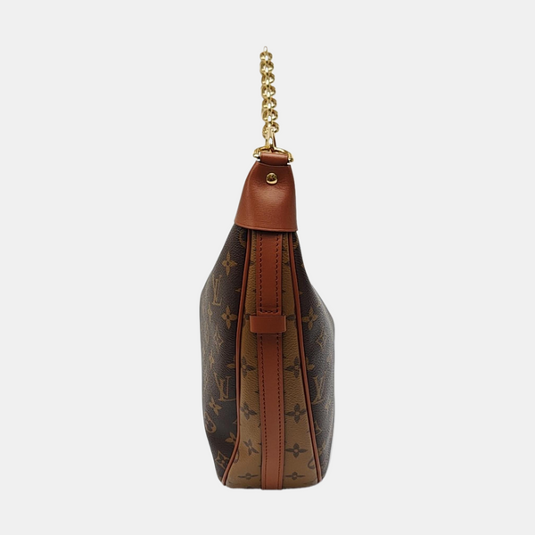 LOOP HOBO Monogram Coated Canvas Brown