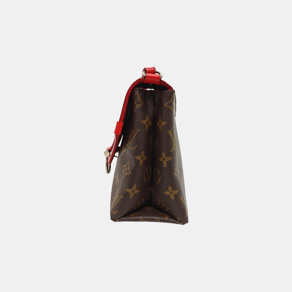 SAINT MICHEL Monogram Coated Canvas Brown