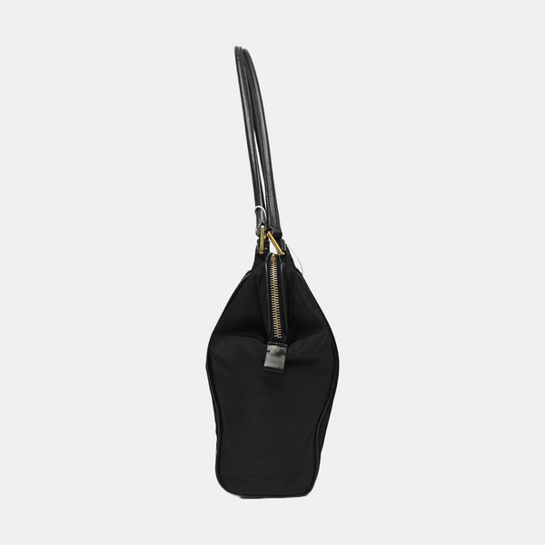 Nylon Top Handle Bag Black